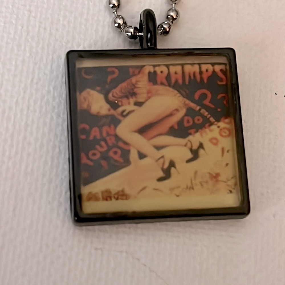 THE Cramps Necklace Upcycled Resin can Your P***y Do The Dog